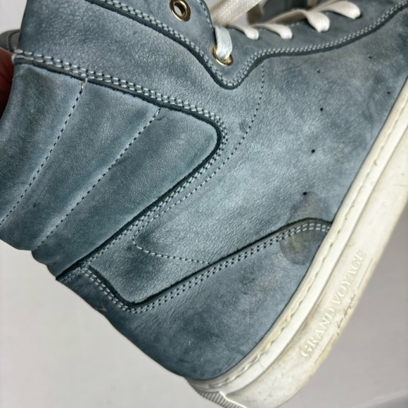 Grand Voyage/LA “Belmondo High”high-top sneakers in blue burnished Men’s 9.5 - Picture 16 of 16